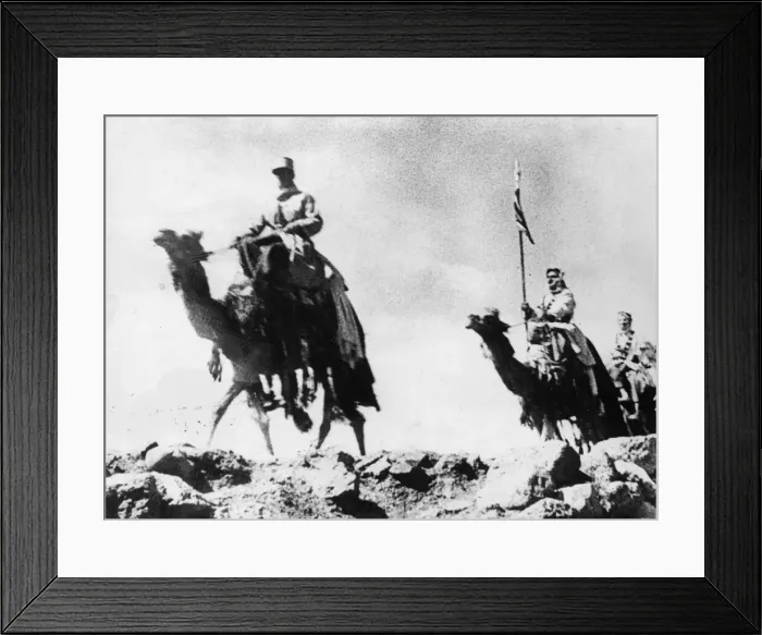 Framed Print : With his command of of Circassian native cavalry, Colonel Collet crossed from Syria into