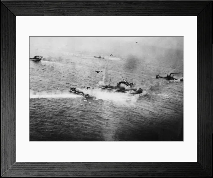 Framed Print : RAF Coastal Command Beaufighter Squadron. Flying through cloud down to the sea