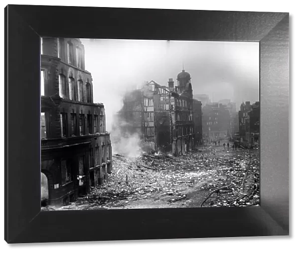 Manchester air raid damage, Cannon Street. 24th December 1940