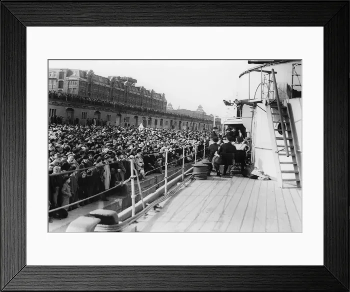 Framed Print : The Royal Marine band of HMS Birmingham entertaining Copenhagen Framed Print : The Royal Marine band of HMS Birmingham entertaining Copenhagen