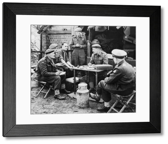 Framed Print : Military Government in operation across the Rhine. Lieut. Colonel H Framed Print : Military Government in operation across the Rhine. Lieut. Colonel H