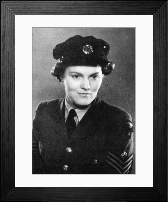 Framed Print : Flight Sergeant Monica Shezall (W. A. A. F. ), who received the British Empire Medal in Framed Print : Flight Sergeant Monica Shezall (W. A. A. F. ), who received the British Empire Medal in