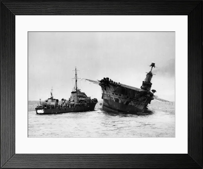 Framed Print : The Sinking of the British Royal Navy Aircraft Carrier HMS Ark Royal Framed Print : The Sinking of the British Royal Navy Aircraft Carrier HMS Ark Royal