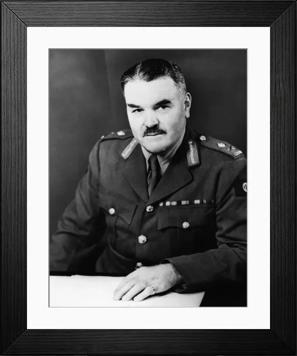 Framed Print : Canadian Major General John Hamilton Roberts awarded the D. S Framed Print : Canadian Major General John Hamilton Roberts awarded the D. S