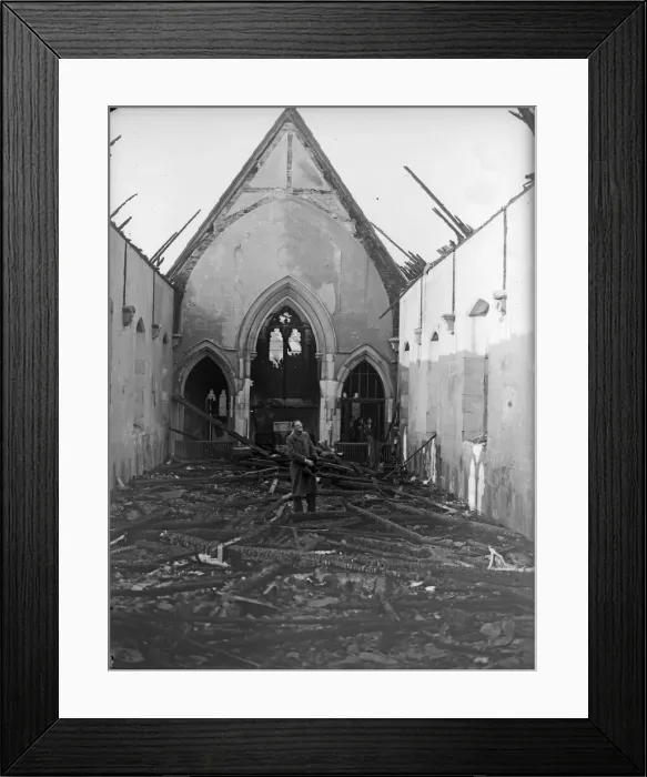 Framed Print : The ruins of the chapel at Bristol Royal Hospital for Sick Children following an air raid Framed Print : The ruins of the chapel at Bristol Royal Hospital for Sick Children following an air raid