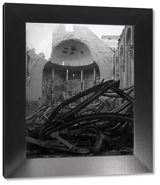 The Great Hall after it was bombed by the German Luftwaffe on the night of the 24th