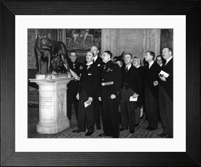 Framed Print : British Prime Minister Neville Chamberlain and British Foreign Secretary Lord Halifax are Framed Print : British Prime Minister Neville Chamberlain and British Foreign Secretary Lord Halifax are