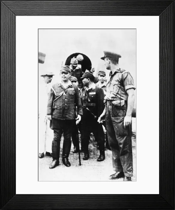 Framed Print : Lt. General Takaza Numata (leader of the surrender party Framed Print : Lt. General Takaza Numata (leader of the surrender party