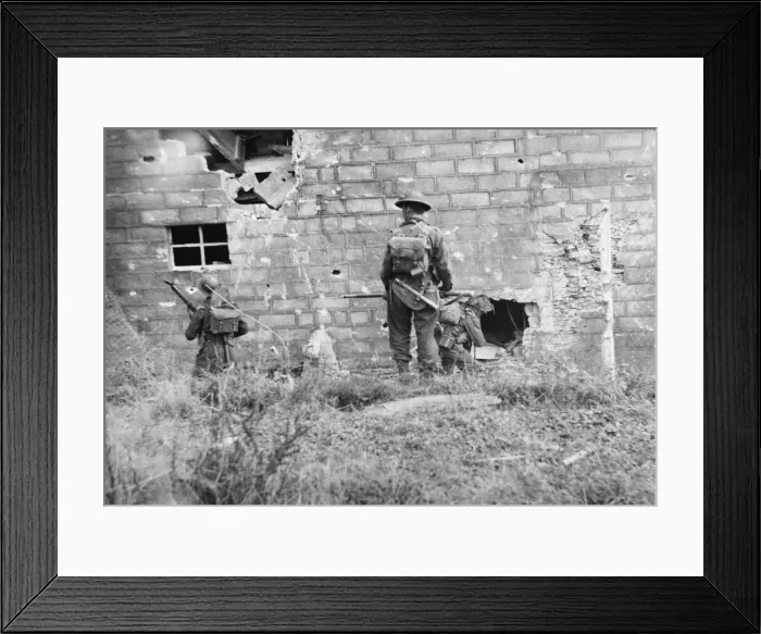 Framed Print : The advance from Caumont. Mopping up operations near the village of Cahagnes Framed Print : The advance from Caumont. Mopping up operations near the village of Cahagnes
