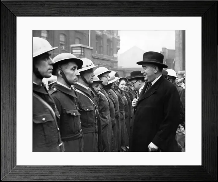 Framed Print : ARP Services display for Australian Prime Minister Robert Menzies. 2nd April 1941 Framed Print : ARP Services display for Australian Prime Minister Robert Menzies. 2nd April 1941