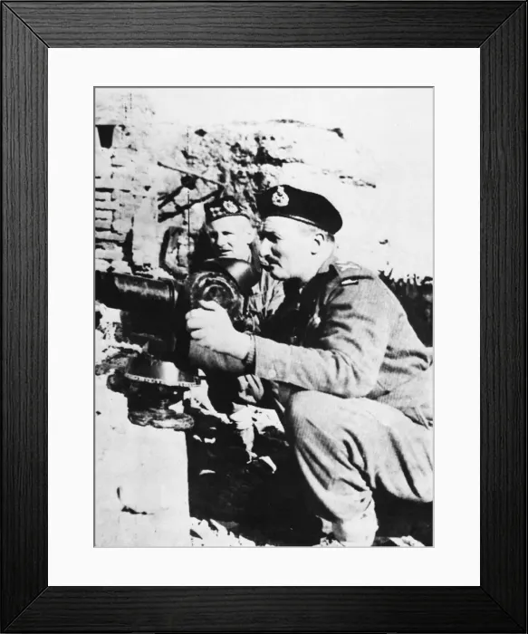 Framed Print : 8th army chief views battle for Faenza. Major Gen Framed Print : 8th army chief views battle for Faenza. Major Gen