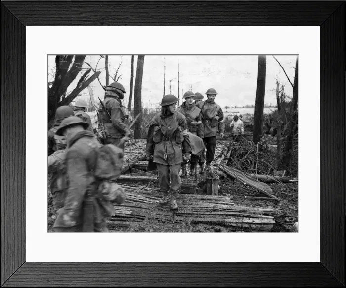 Framed Print : British infantry seize 12 villages in drive into Germany Framed Print : British infantry seize 12 villages in drive into Germany