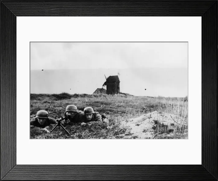 Framed Print : This photograph was taken out of the cameras found on German parachute troops taken Framed Print : This photograph was taken out of the cameras found on German parachute troops taken