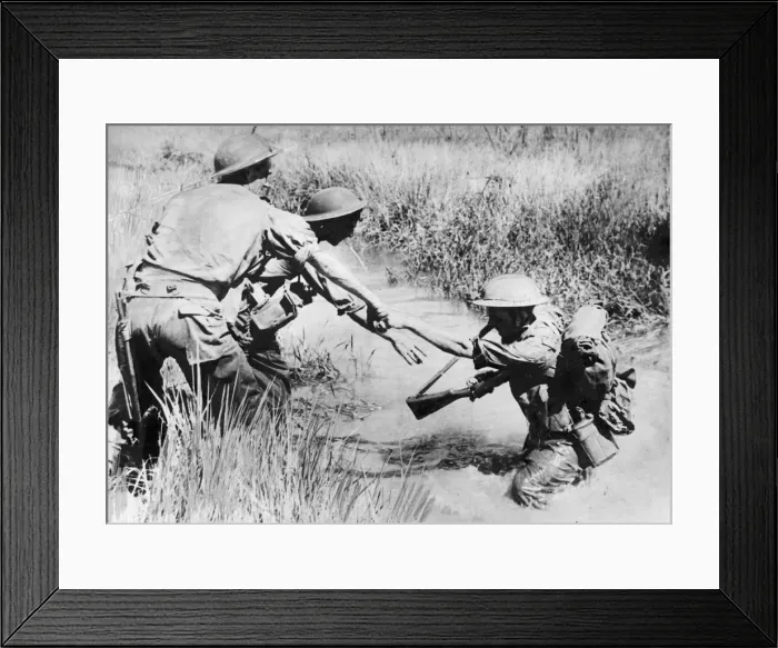 Framed Print : Soldiers of the British 36th Division in Burma during the Second World War Framed Print : Soldiers of the British 36th Division in Burma during the Second World War