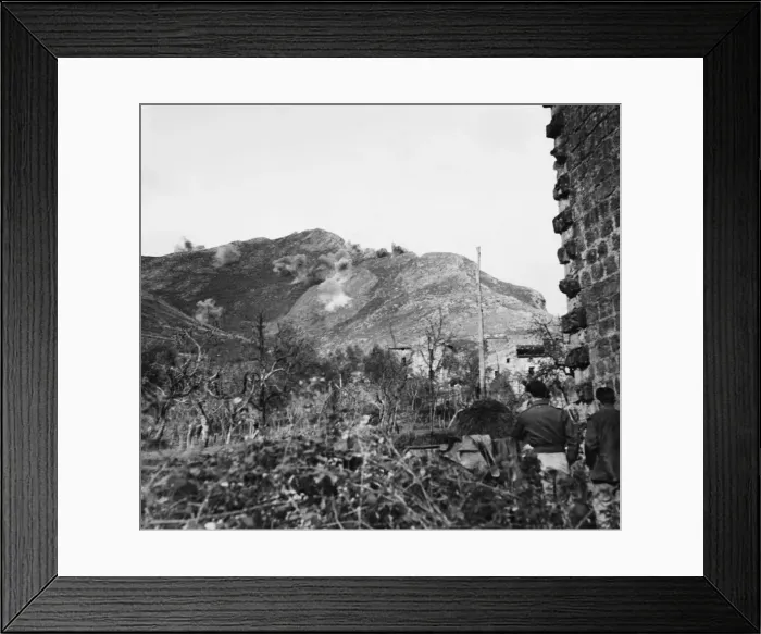 Framed Print : After the capture of the mountains of Roccamonfina and Camino - a triumph of sheer Framed Print : After the capture of the mountains of Roccamonfina and Camino - a triumph of sheer