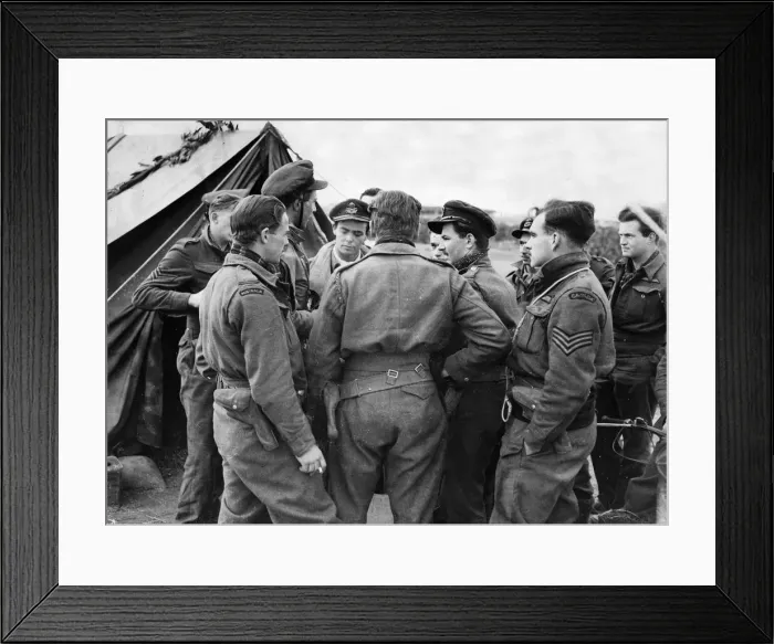 Framed Print : Picture taken at an RAF Advanced Air base in North Africa from which RAF Fighter Squadron