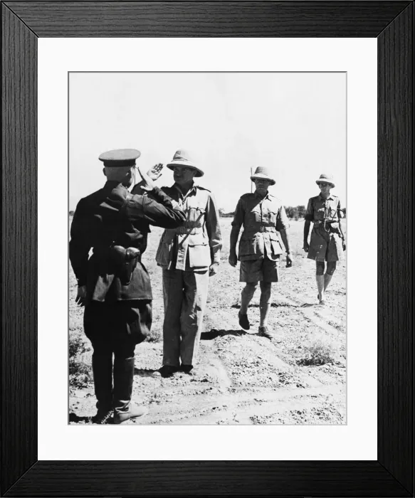 Framed Print : British General with some British and Indian troops visited the Russian lines in Iran Framed Print : British General with some British and Indian troops visited the Russian lines in Iran
