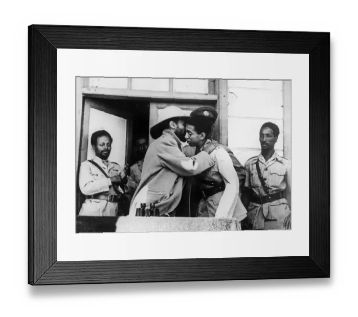 Framed Print : The Emperor of Abyssinia (Ethiopia) promotes his son, the Duke of Harrar