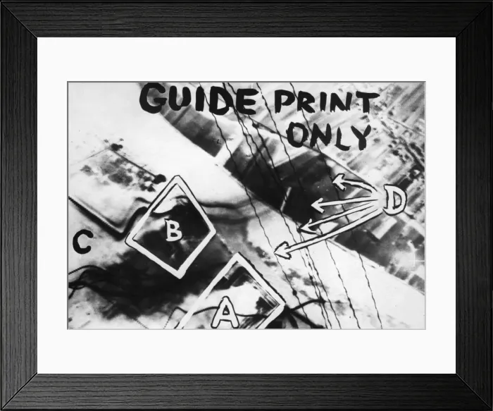 Framed Print : A daylight photograph taken after the attack by Bomber Command RAF on the Matford Motor Framed Print : A daylight photograph taken after the attack by Bomber Command RAF on the Matford Motor