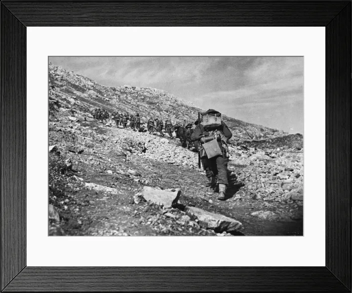 Framed Print : 8th Army Infantry take up mountain positions. (Picture Framed Print : 8th Army Infantry take up mountain positions. (Picture