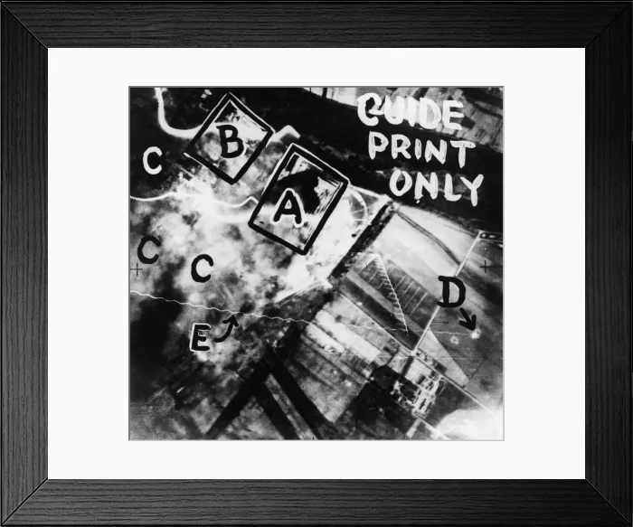 Framed Print : A daylight photograph taken by the RAF after the attack on the Matford Motor Works Framed Print : A daylight photograph taken by the RAF after the attack on the Matford Motor Works