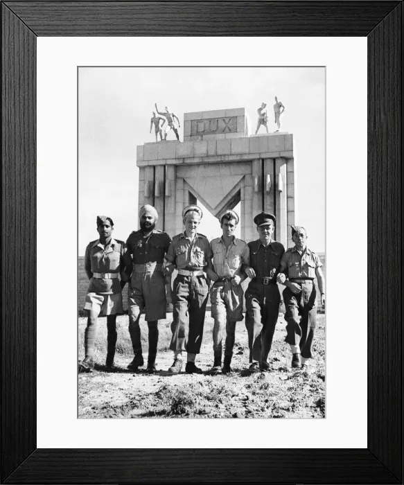 Framed Print : Andria, near Barlotta shows a collection of 8th army men Framed Print : Andria, near Barlotta shows a collection of 8th army men