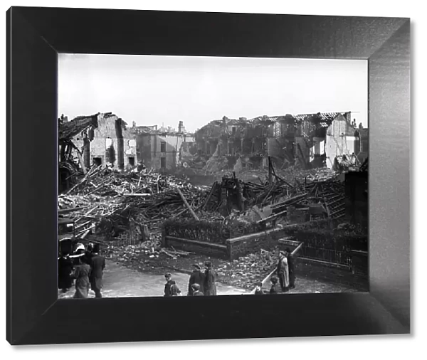 Air raid in Liverpool. Circa 1941