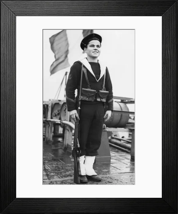 Framed Print : Among the naval ships which came to British ports after the capitulation of the French Framed Print : Among the naval ships which came to British ports after the capitulation of the French