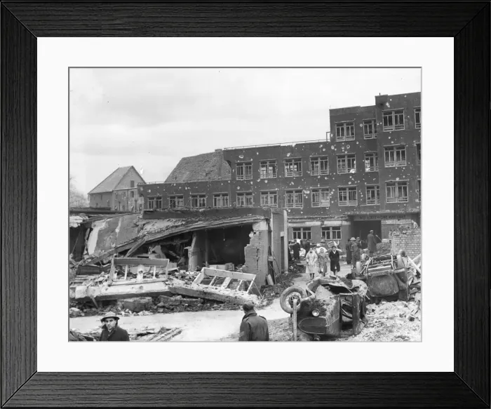 Framed Print : Dawn over the ruined city of Coventry after the Luftwaffe launched its most devastating Framed Print : Dawn over the ruined city of Coventry after the Luftwaffe launched its most devastating