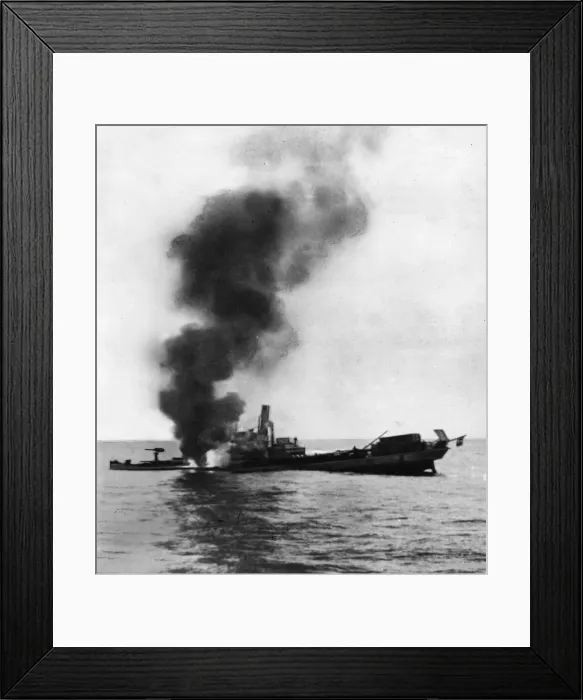 Framed Print : The armed Italian supply ship Giacoma, bound from Sicily to Tripoli Framed Print : The armed Italian supply ship Giacoma, bound from Sicily to Tripoli
