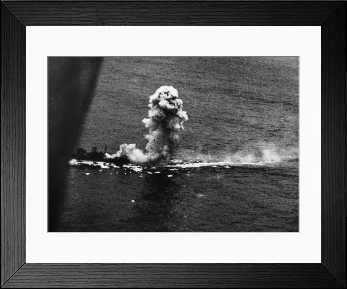 Framed Print : Intercepted in the attack by aircraft of Coastal Command Framed Print : Intercepted in the attack by aircraft of Coastal Command