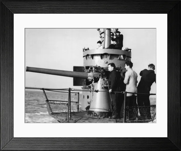 Framed Print : Pictures taken during the gunnery trials of the Royal Navy submarine HMS Sunfish Framed Print : Pictures taken during the gunnery trials of the Royal Navy submarine HMS Sunfish