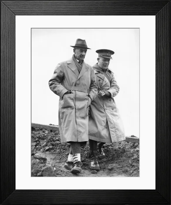 Framed Print : Prime Minister Neville Chamberlain during a visit to the B. E. F at Bachy, 15 December 1939 Framed Print : Prime Minister Neville Chamberlain during a visit to the B. E. F at Bachy, 15 December 1939