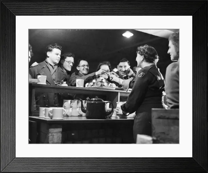 Framed Print : Lady Torrington, popular with the lads and lassies who frequent the canteen run by Framed Print : Lady Torrington, popular with the lads and lassies who frequent the canteen run by