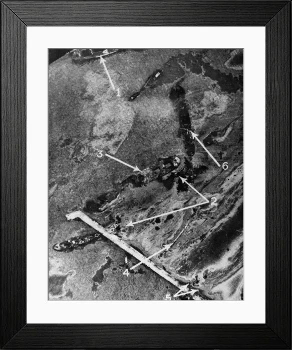 Framed Print : Benghazi harbour in Libya is so frequently bombed by the RAF that the pilots have named Framed Print : Benghazi harbour in Libya is so frequently bombed by the RAF that the pilots have named