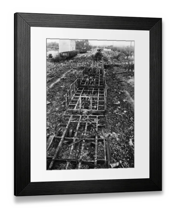 Framed Print : A train laden with ammunition and dive bombers for Axis front line forces was destroyed