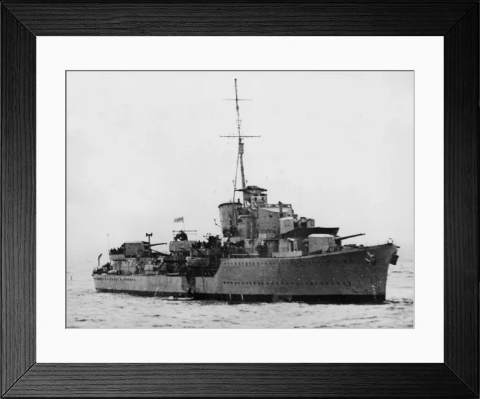 Framed Print : Five British airmen rescued from a rubber float climbing on board HMS Jackal Framed Print : Five British airmen rescued from a rubber float climbing on board HMS Jackal
