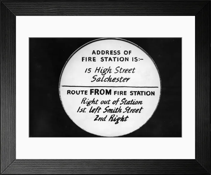 Framed Print : The new National Fire Service discs being prepared by the NFS for use where the local Framed Print : The new National Fire Service discs being prepared by the NFS for use where the local