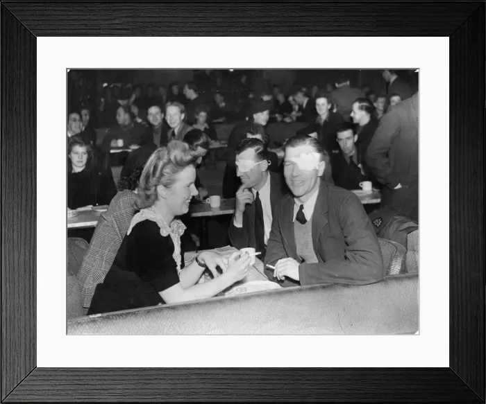 Framed Print : A thanksgiving celebration at The Queensbury Club, Soho, London, after war is over Framed Print : A thanksgiving celebration at The Queensbury Club, Soho, London, after war is over