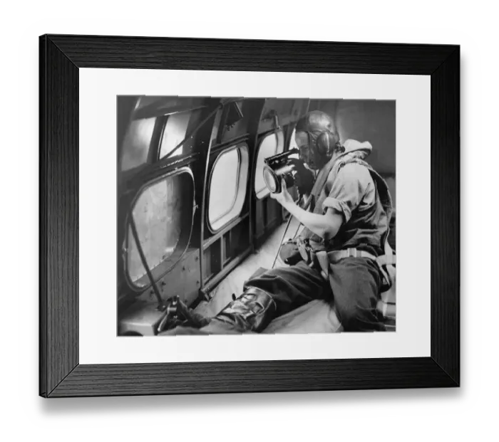 Framed Print : The wireless operator / air gunner of a Lockheed Hudson Mark I of No Framed Print : The wireless operator / air gunner of a Lockheed Hudson Mark I of No