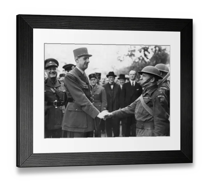 Framed Print : General De Gaulle paid a visit to a midland tank factory Framed Print : General De Gaulle paid a visit to a midland tank factory