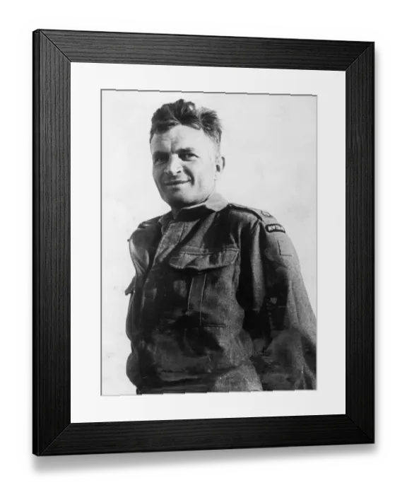 Framed Print : Charles Hazlitt Upham, New Zealand Expeditionary Force: has been awarded a V Framed Print : Charles Hazlitt Upham, New Zealand Expeditionary Force: has been awarded a V