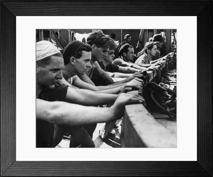 Framed Print : Through the additional hazards of the seas under wartime conditions Framed Print : Through the additional hazards of the seas under wartime conditions