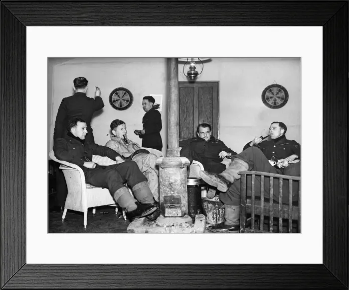 Framed Print : Night fighters of the Royal Air Force pictured at a night fighter station in England in Framed Print : Night fighters of the Royal Air Force pictured at a night fighter station in England in