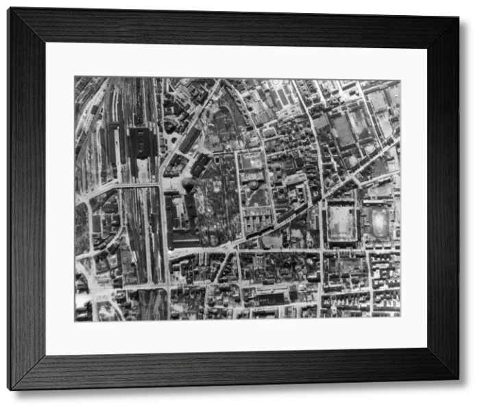 Framed Print : The FW 190 fuselage and parts plant at the end of the marshalling yards in Poznan, Poland Framed Print : The FW 190 fuselage and parts plant at the end of the marshalling yards in Poznan, Poland