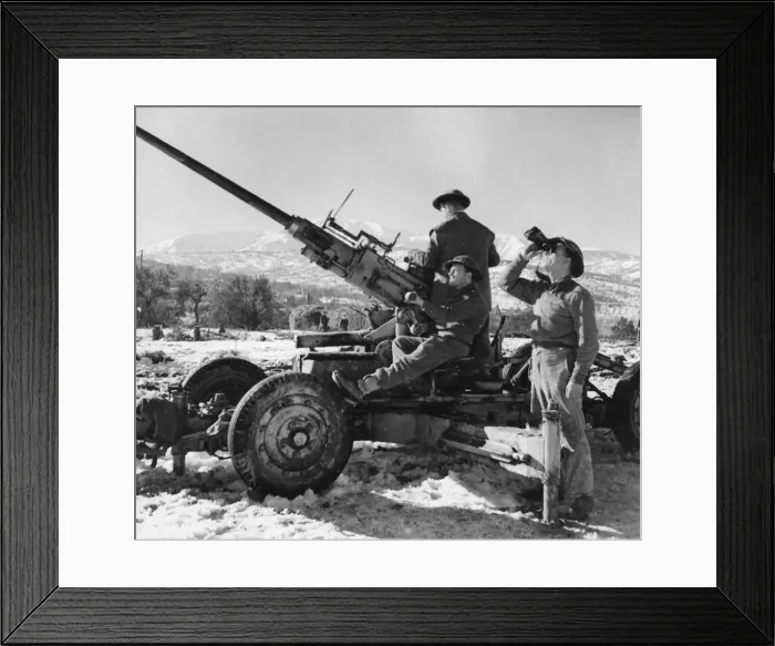 Framed Print : Deep snow on the Eighth Army Front near Castel Frentano on the Italian Front during Framed Print : Deep snow on the Eighth Army Front near Castel Frentano on the Italian Front during