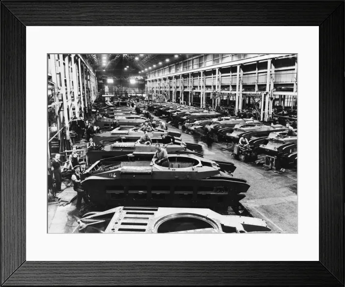 Framed Print : Tank production for the Ministry of supply is now in full swing in various parts of Framed Print : Tank production for the Ministry of supply is now in full swing in various parts of