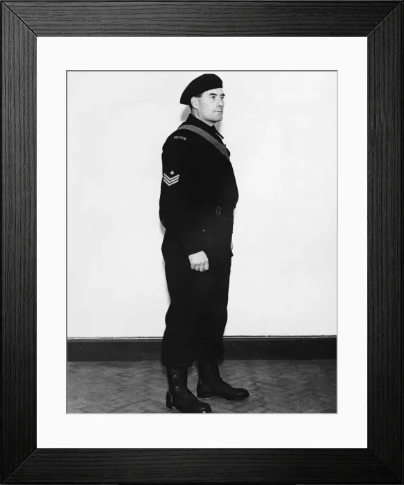 Framed Print : A Depot Superintendent of the Rescue Service. Note his beret and anklets