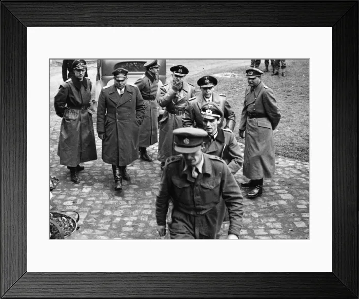 Framed Print : Representatives of Admiral Doenitz and Field Marshal Keitel visit 2nd Army HQ Framed Print : Representatives of Admiral Doenitz and Field Marshal Keitel visit 2nd Army HQ