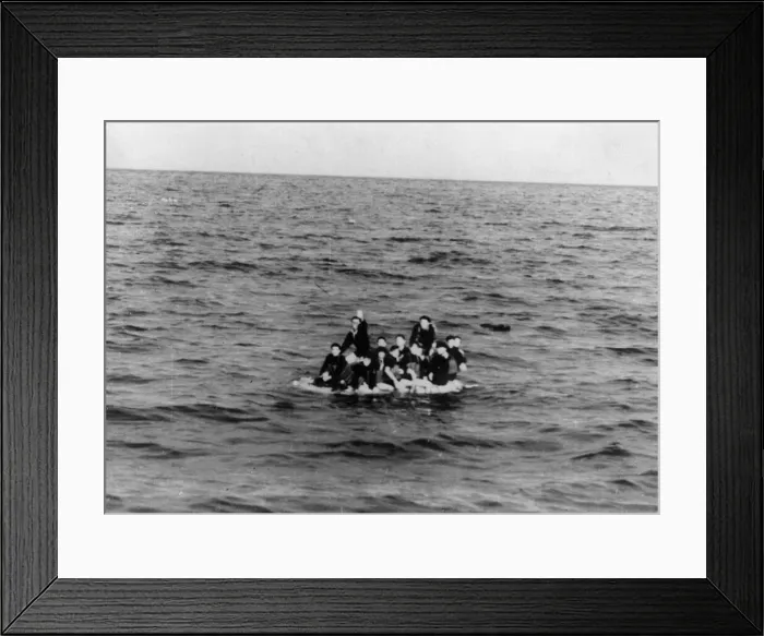Framed Print : Italian survivors of the Matapan sea engagement who were photographed by an R. A. F Framed Print : Italian survivors of the Matapan sea engagement who were photographed by an R. A. F